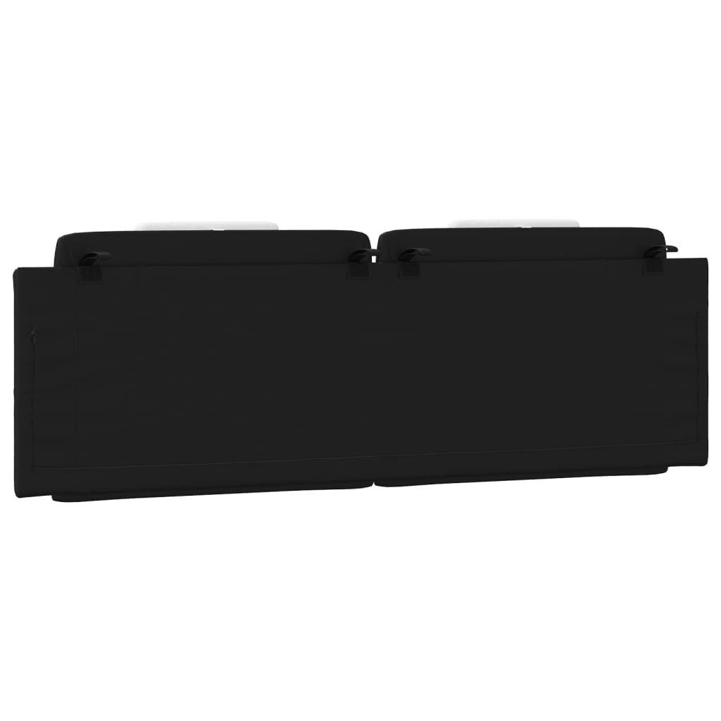 Cuscino Testiera Nero e Bianco 160 cm in Similpelle - homemem39