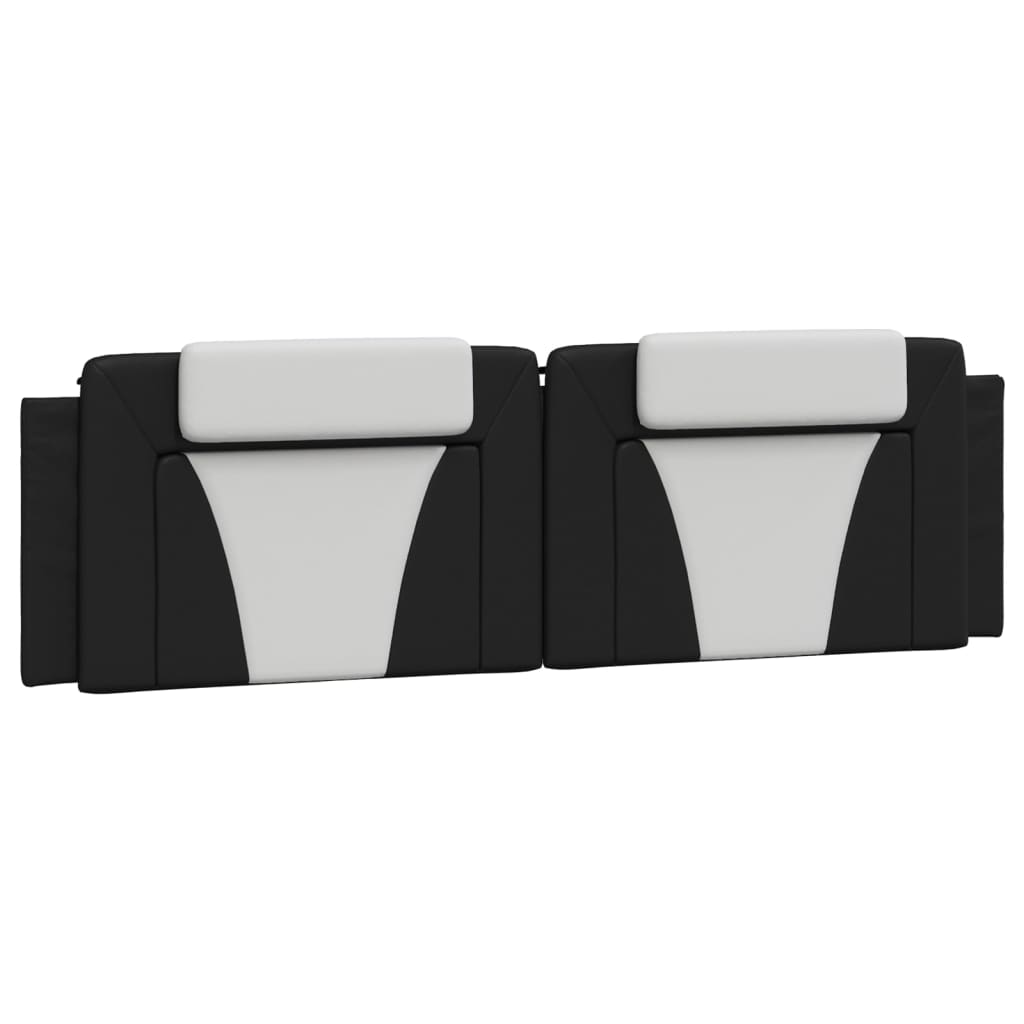 Cuscino Testiera Viana Nero e Bianco 180 cm in Similpelle | homemem39
