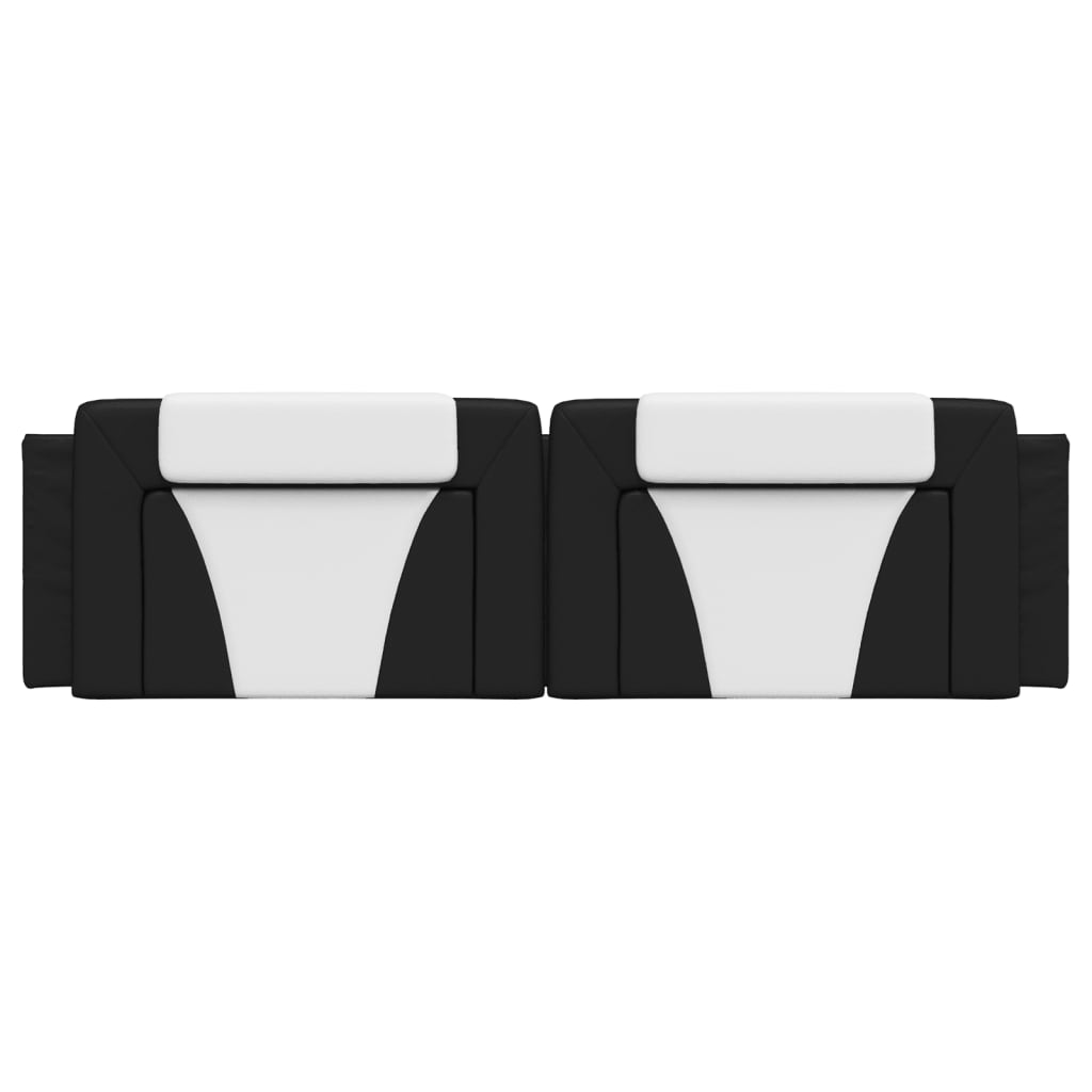 Cuscino Testiera Viana Nero e Bianco 180 cm in Similpelle | homemem39