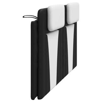Cuscino Testiera Viana Nero e Bianco 180 cm in Similpelle | homemem39