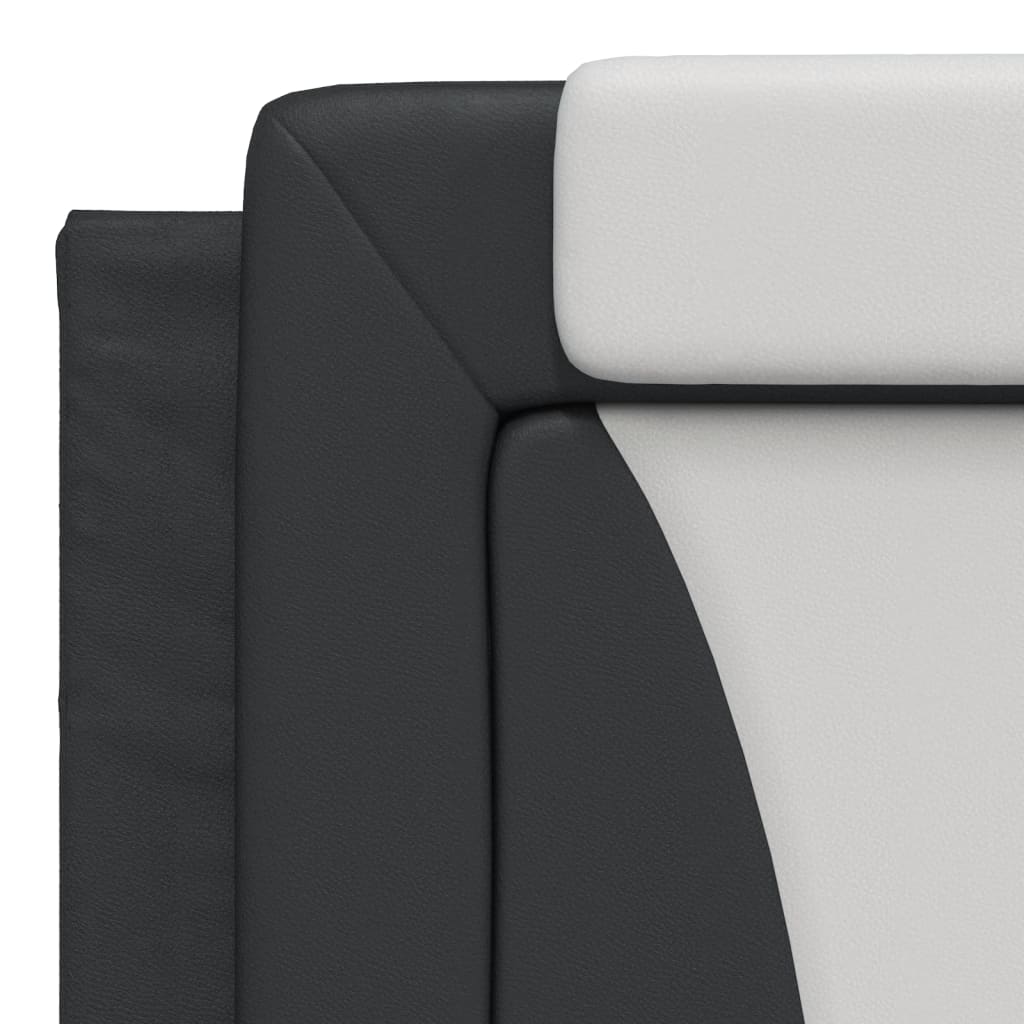 Cuscino Testiera Viana Nero e Bianco 180 cm in Similpelle | homemem39