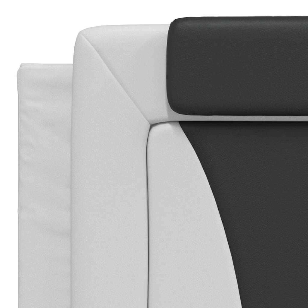 Cuscino Testiera Bianco e Nero 180 cm in Similpelle - homemem39