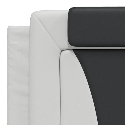 Cuscino Testiera Bianco e Nero 180 cm in Similpelle - homemem39