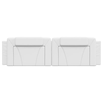 Cuscino Testiera Viana Bianco 183 cm in Similpelle