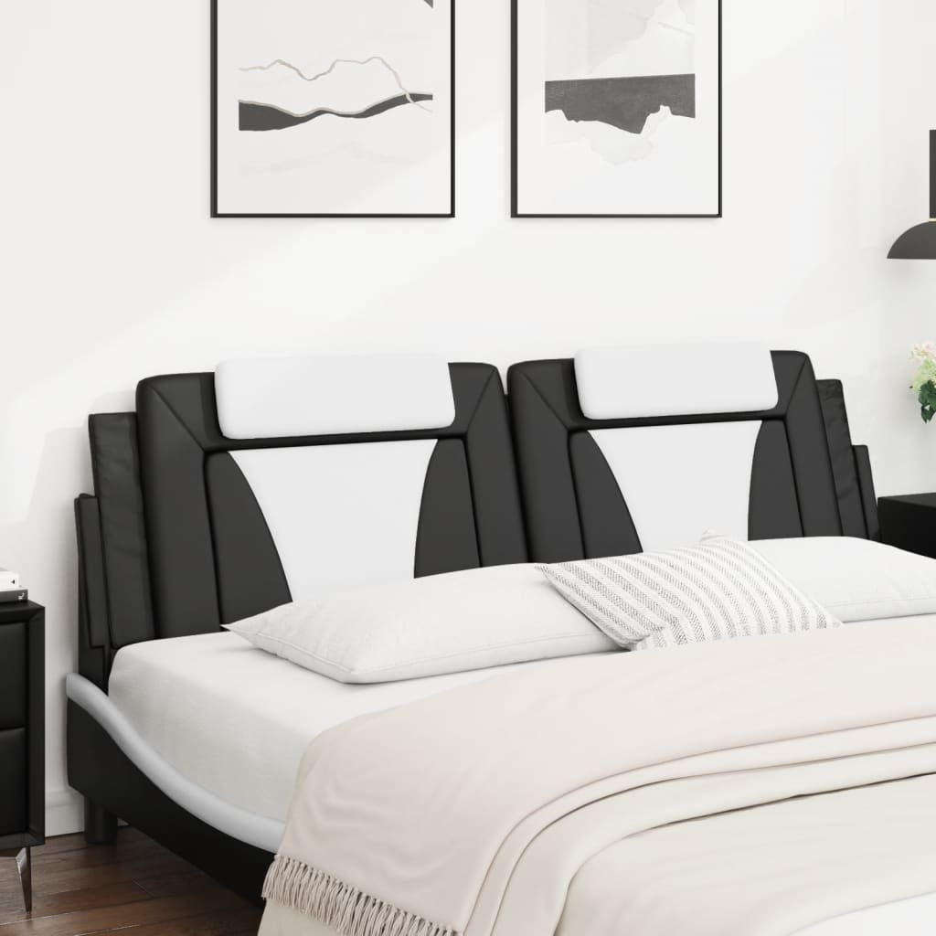 Cuscino Testiera Viana Nero e Bianco 183 cm in Similpelle | homemem39