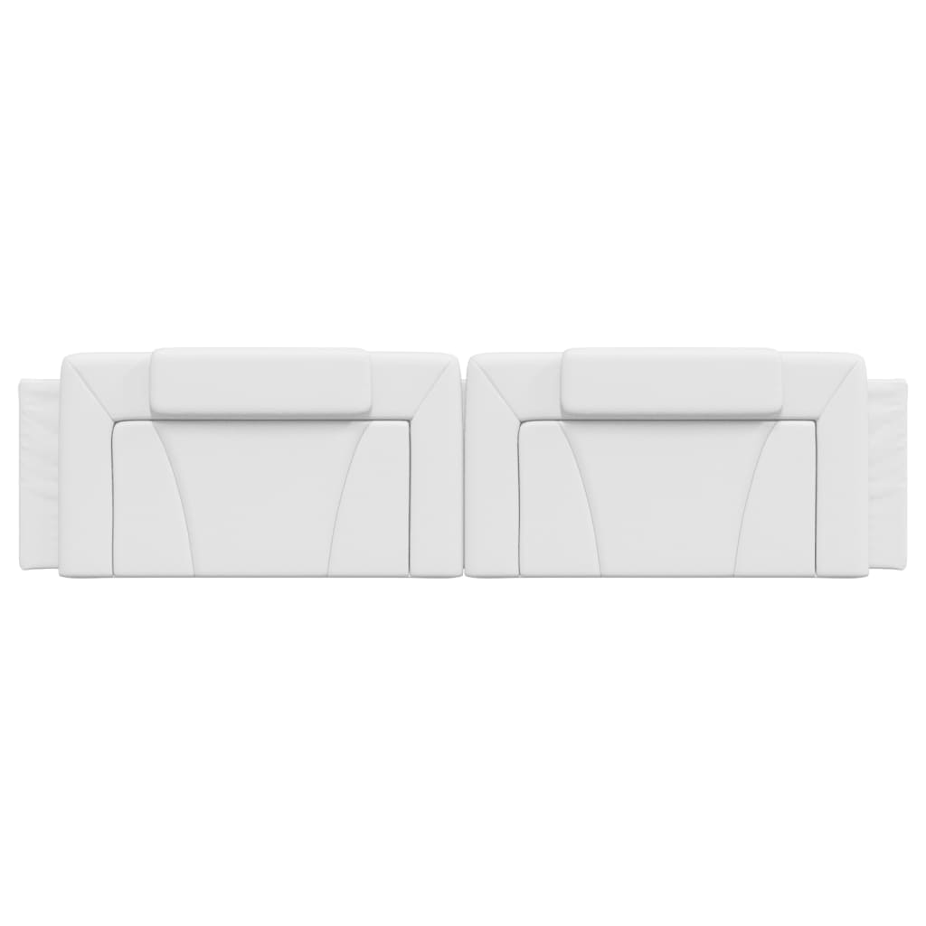 Cuscino Testiera Bianco 200 cm in Similpelle - homemem39