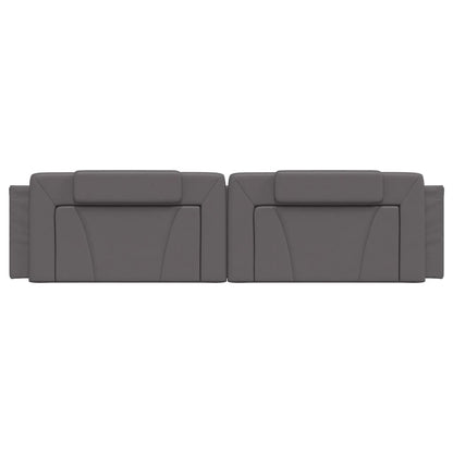 Cuscino Testiera Grigio 200 cm in Similpelle - homemem39