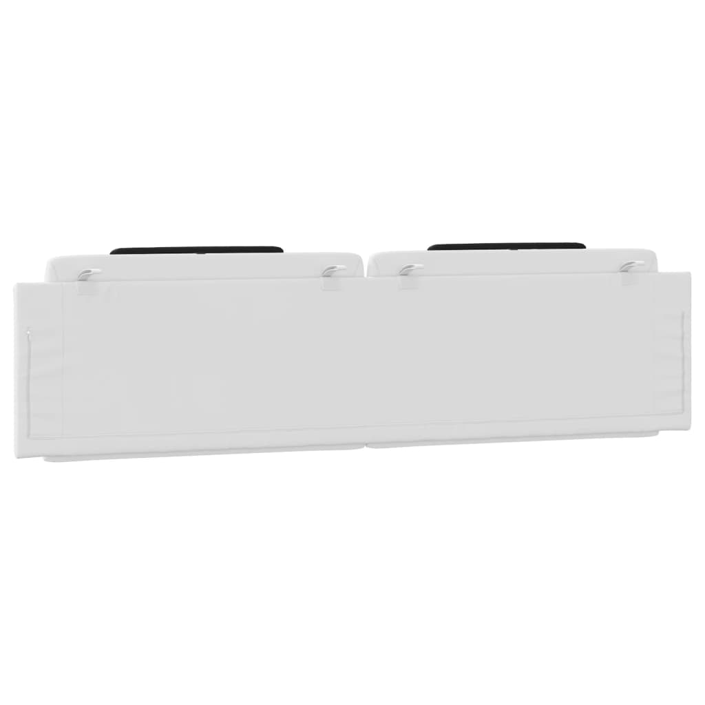 Cuscino Testiera Nero e Bianco 200 cm in Similpelle - homemem39