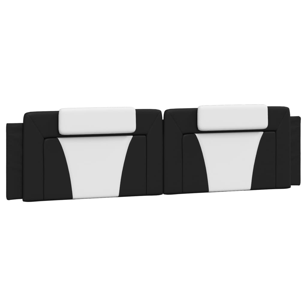 Cuscino Testiera Viana Nero e Bianco 193 cm in Similpelle