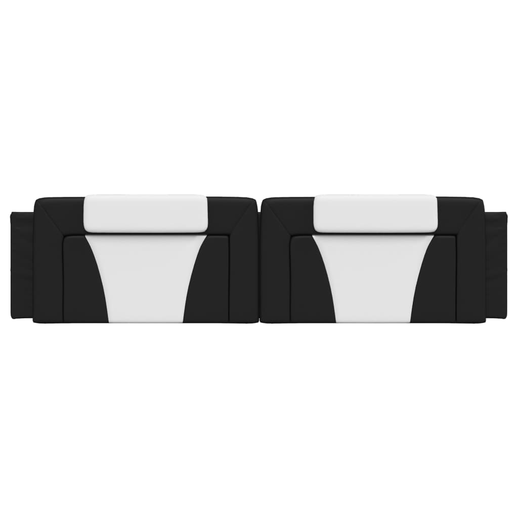 Cuscino Testiera Viana Nero e Bianco 193 cm in Similpelle | homemem39