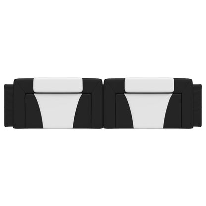 Cuscino Testiera Viana Nero e Bianco 193 cm in Similpelle | homemem39