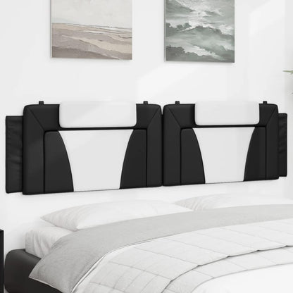 Cuscino Testiera Viana Nero e Bianco 193 cm in Similpelle