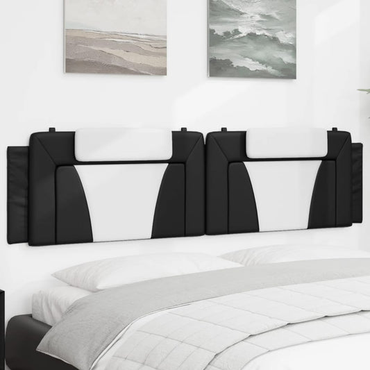 Cuscino Testiera Viana Nero e Bianco 193 cm in Similpelle - homemem39