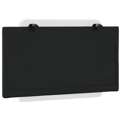 Cuscino Testiera Nero e Bianco 80 cm in Similpelle - homemem39