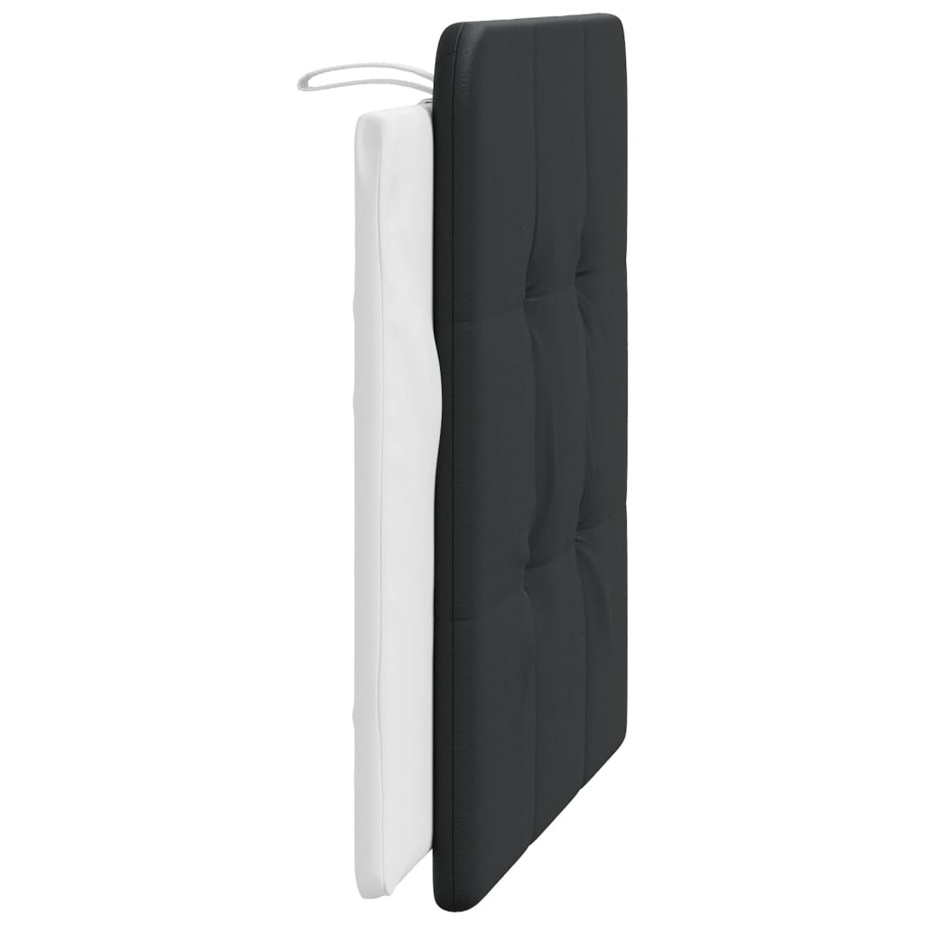 Cuscino Testiera Nero e Bianco 100 cm in Similpelle - homemem39