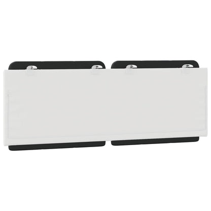 Cuscino Testiera Nero e Bianco 120 cm in Similpelle - homemem39