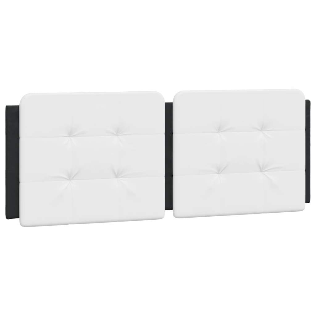 Cuscino Testiera Zadar Bianco e Nero 137 cm in Similpelle | homemem39