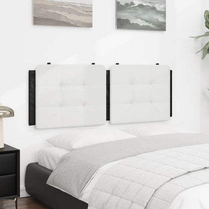 Cuscino Testiera Zadar Bianco e Nero 137 cm in Similpelle | homemem39