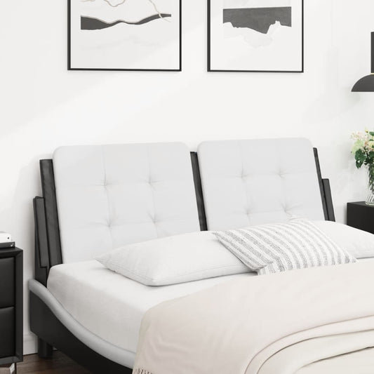 Cuscino Testiera Zadar Bianco e Nero 137 cm in Similpelle | homemem39