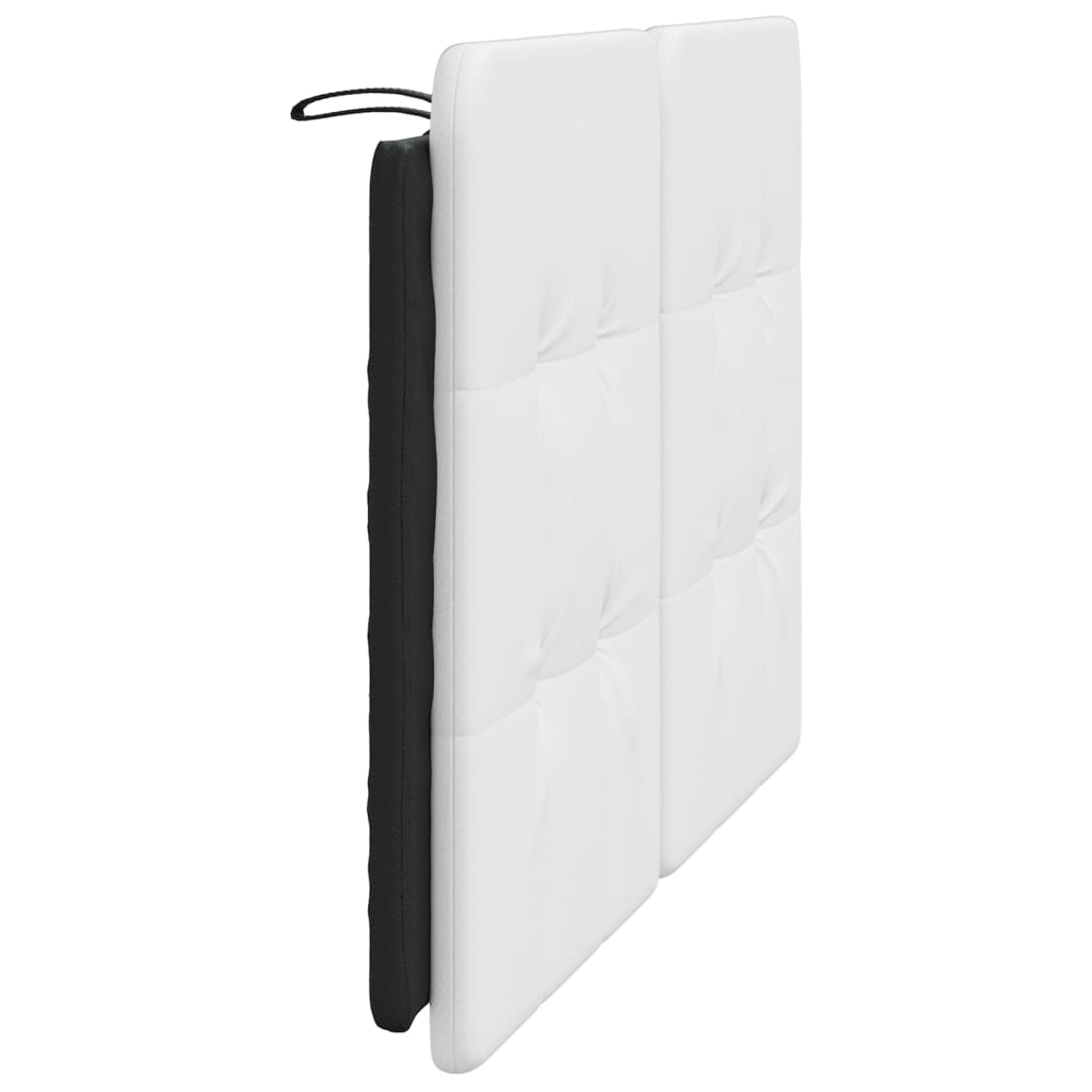 Cuscino Testiera Bianco e Nero 140 cm in Similpelle - homemem39