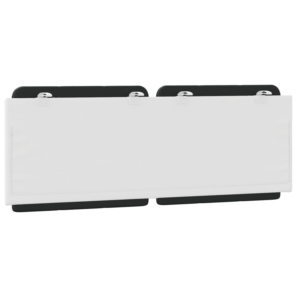 Cuscino Testiera Nero e Bianco 140 cm in Similpelle - homemem39