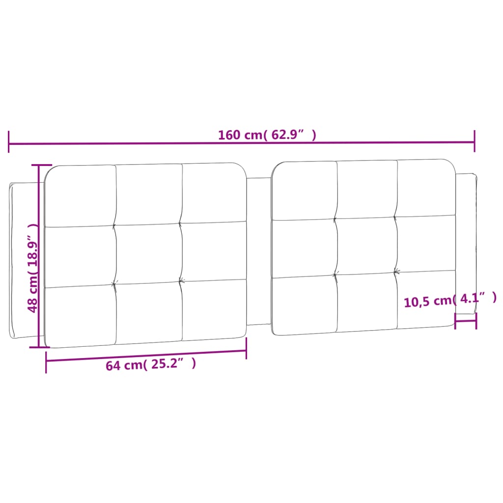 Cuscino Testiera Zadar Bianco 160 cm in Similpelle | homemem39