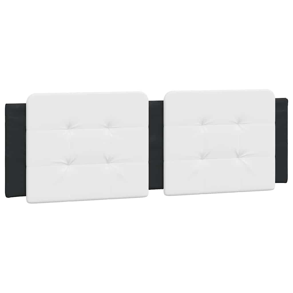 Cuscino Testiera Bianco e Nero 160 cm in Similpelle - homemem39