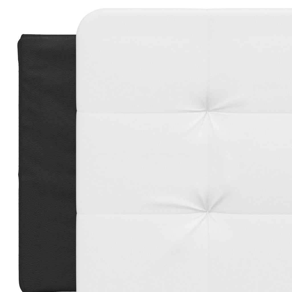 Cuscino Testiera Bianco e Nero 160 cm in Similpelle - homemem39