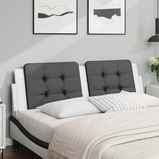 Cuscino Testiera Zadar Nero e Bianco 160 cm in Similpelle
