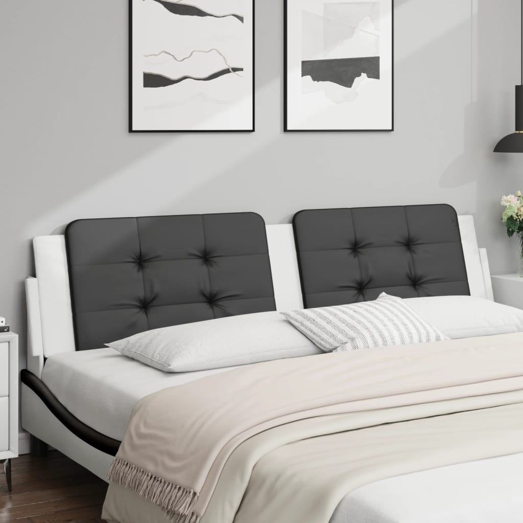 Cuscino Testiera Zadar Nero e Bianco 200 cm in Similpelle | homemem39