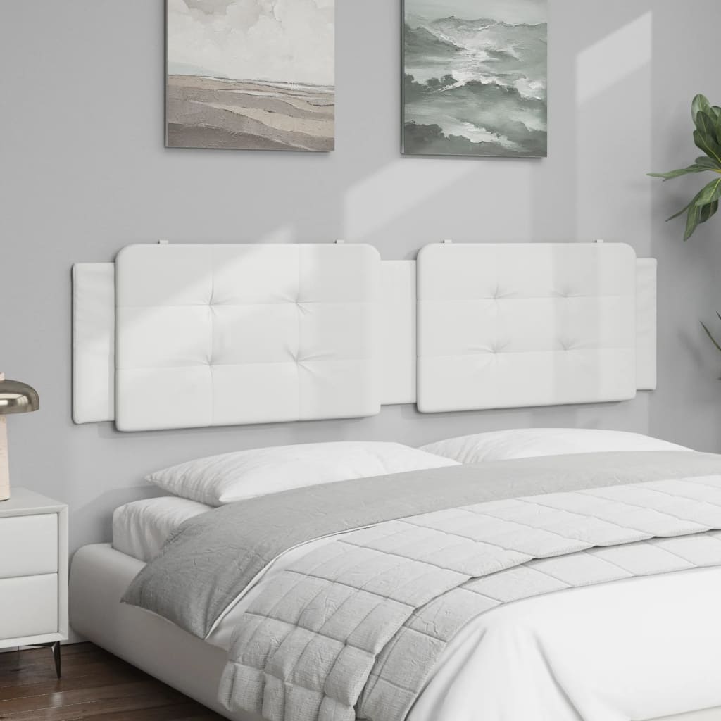 Cuscino Testiera Zadar Bianco 193 cm in Similpelle