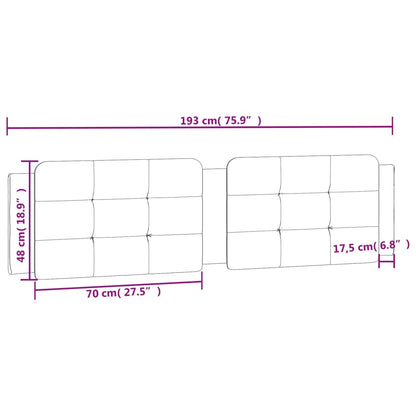 Cuscino Testiera Zadar Bianco 193 cm in Similpelle | homemem39