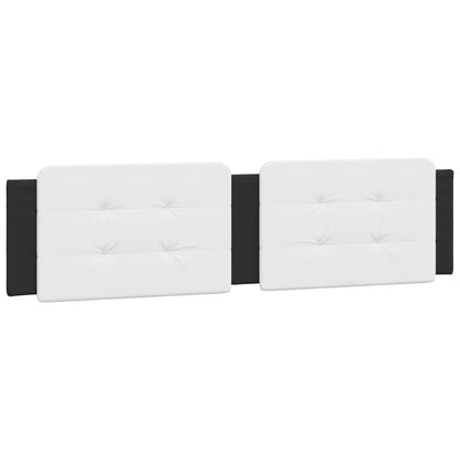 Cuscino Testiera Zadar Bianco e Nero 193 cm in Similpelle