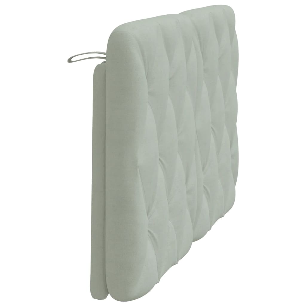 Cuscino Testiera Grigio Chiaro 137 cm in Velluto