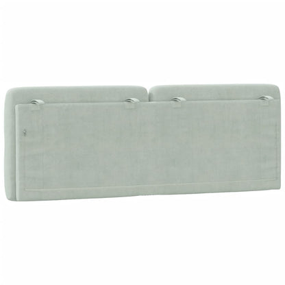 Cuscino Testiera Grigio Chiaro 137 cm in Velluto