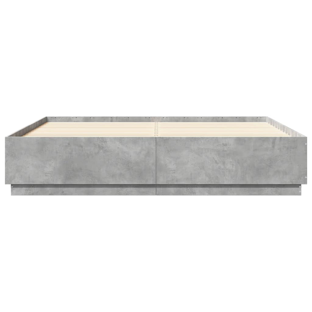 Giroletto Luci LED Grigio Cemento 200x200 cm Legno Multistrato - homemem39