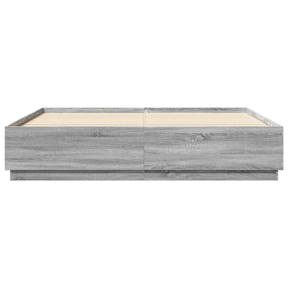 Giroletto Luci LED Grigio Sonoma 200x200 cm Legno Multistrato