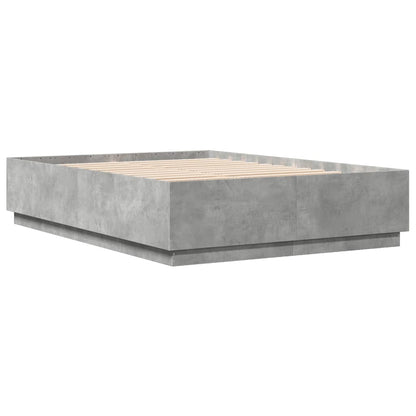 Giroletto Luci LED Grigio Cemento 160x200 cm Legno Multistrato - homemem39
