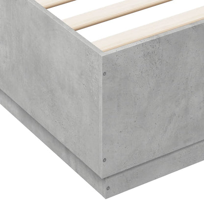 Giroletto Luci LED Grigio Cemento 160x200 cm Legno Multistrato - homemem39