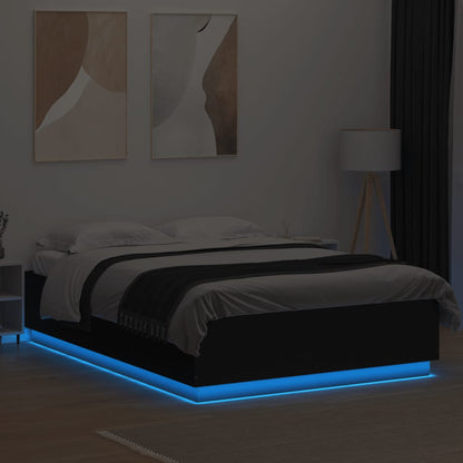 Giroletto con LED senza Materasso Nero 150x200 cm