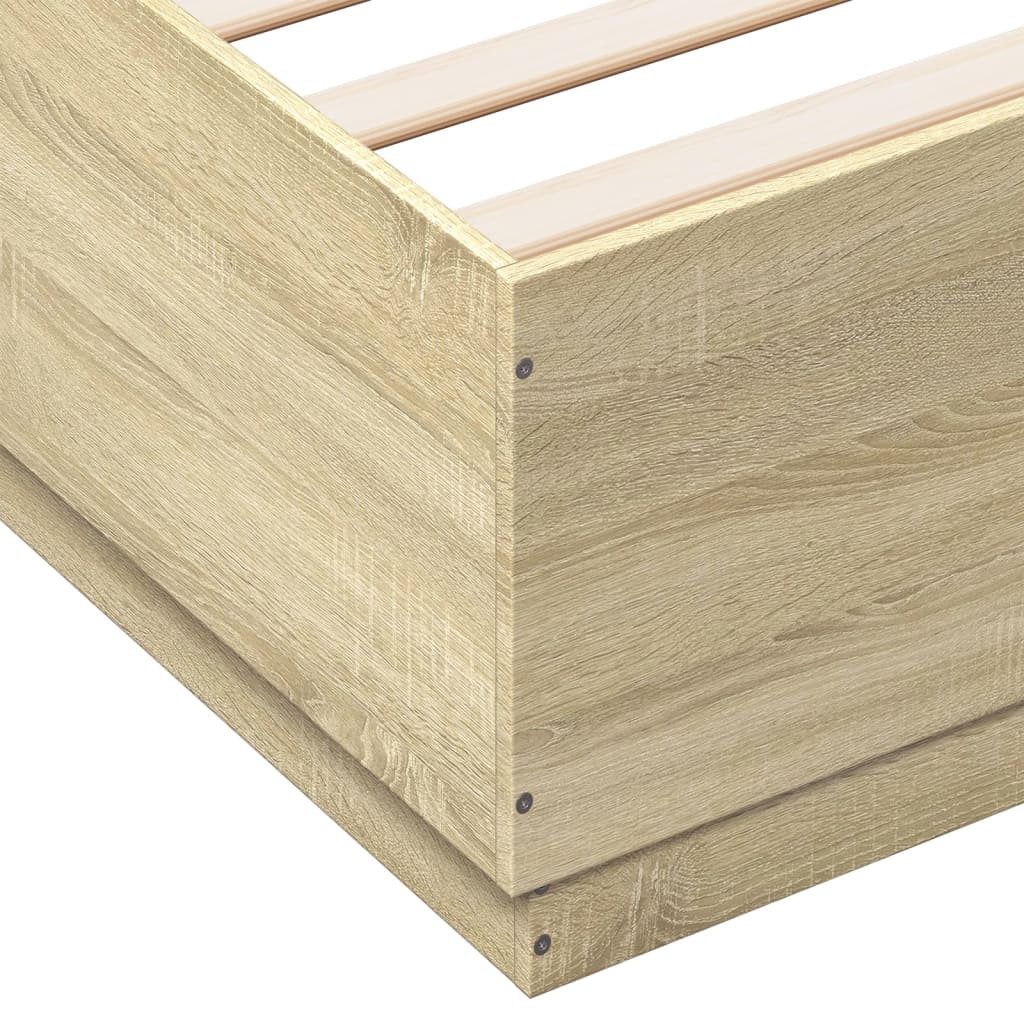 Giroletto Luci LED Rovere Sonoma 150x200 cm Legno Multistrato | homemem39