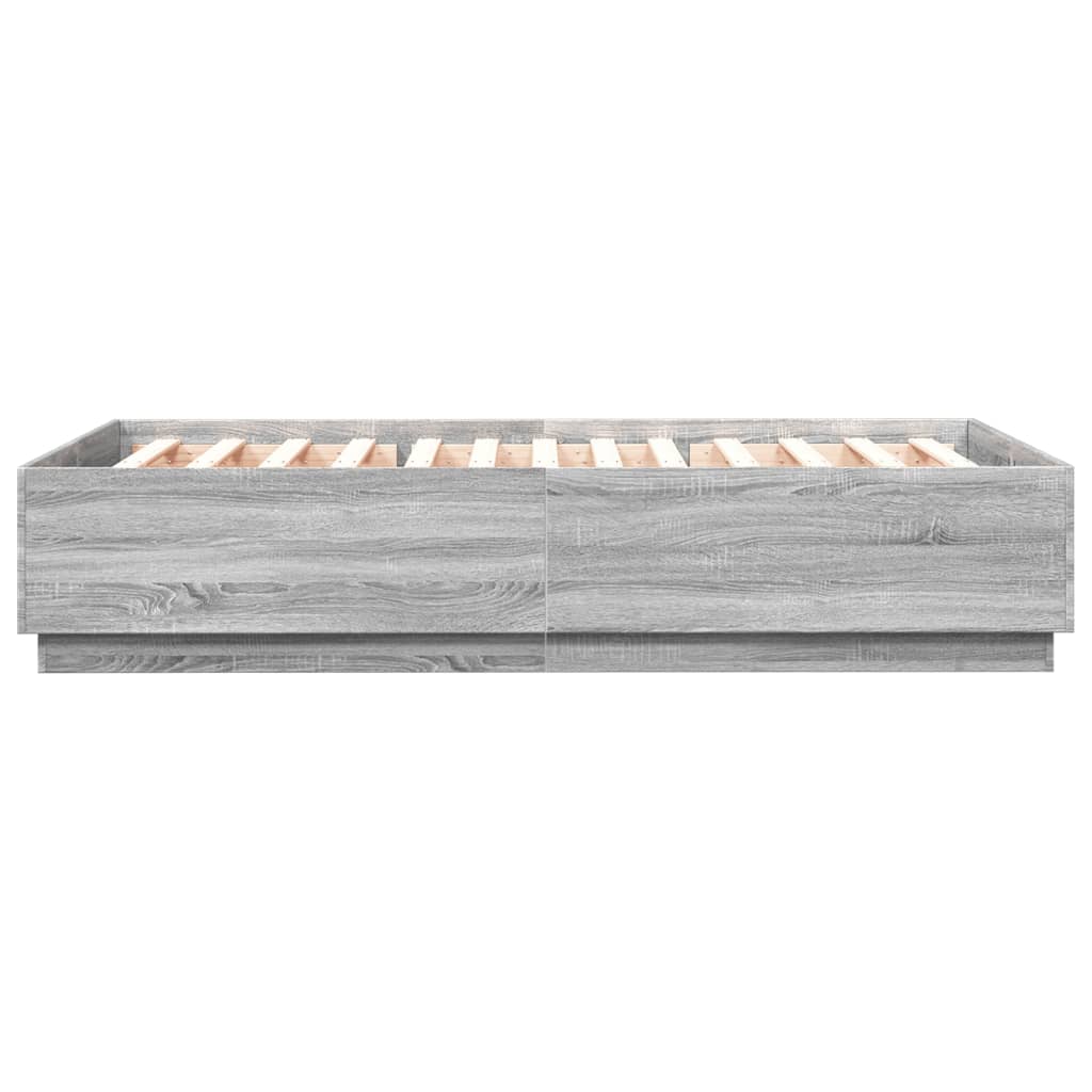 Giroletto Luci LED Grigio Sonoma 150x200 cm Legno Multistrato - homemem39