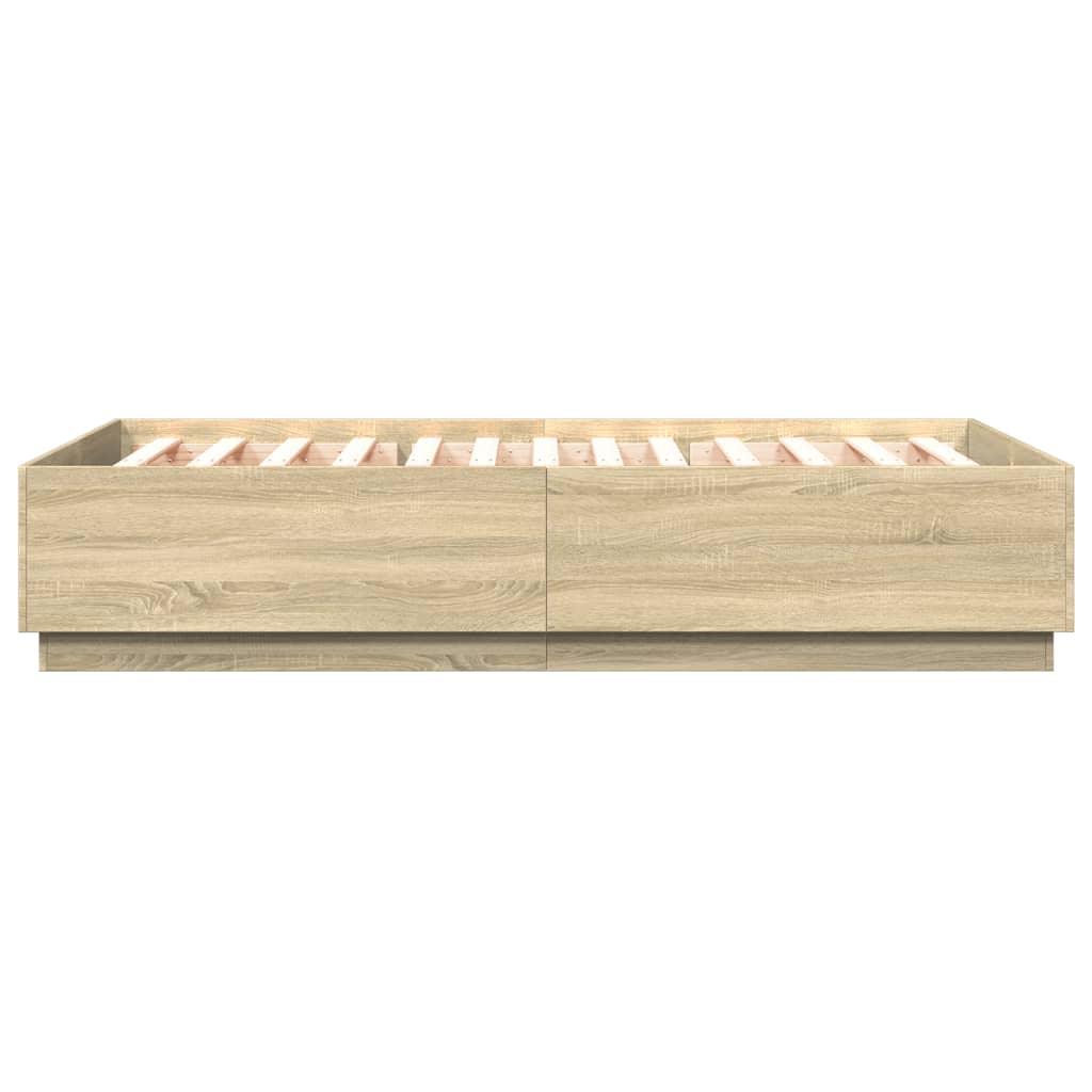 Giroletto Luci LED Rovere Sonoma 140x200 cm Legno Multistrato | homemem39