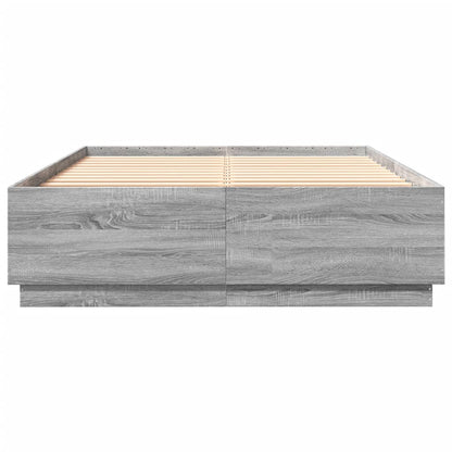 Giroletto Luci LED Grigio Sonoma 140x200 cm Legno Multistrato - homemem39