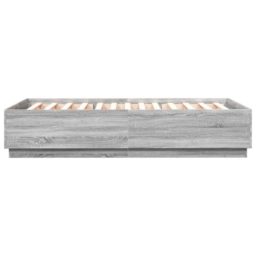Giroletto Luci LED Grigio Sonoma 140x200 cm Legno Multistrato - homemem39