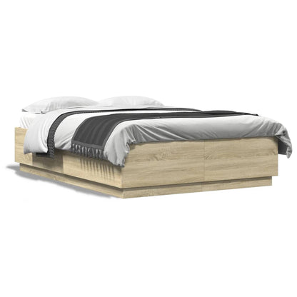 Giroletto Luci LED Rovere Sonoma 120x200 cm Legno Multistrato | homemem39