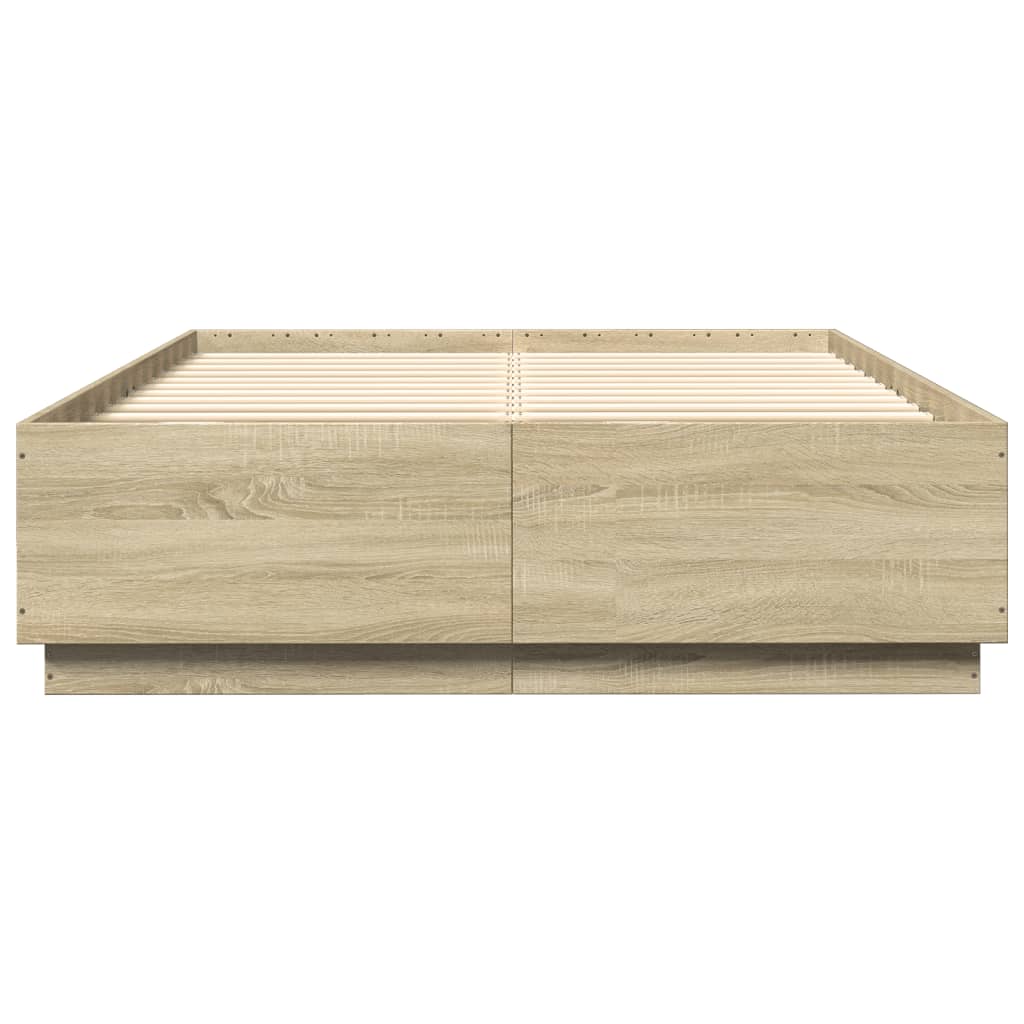Giroletto Luci LED Rovere Sonoma 120x200 cm Legno Multistrato | homemem39