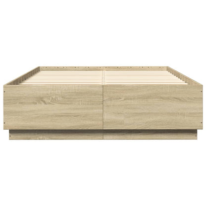 Giroletto Luci LED Rovere Sonoma 120x200 cm Legno Multistrato | homemem39