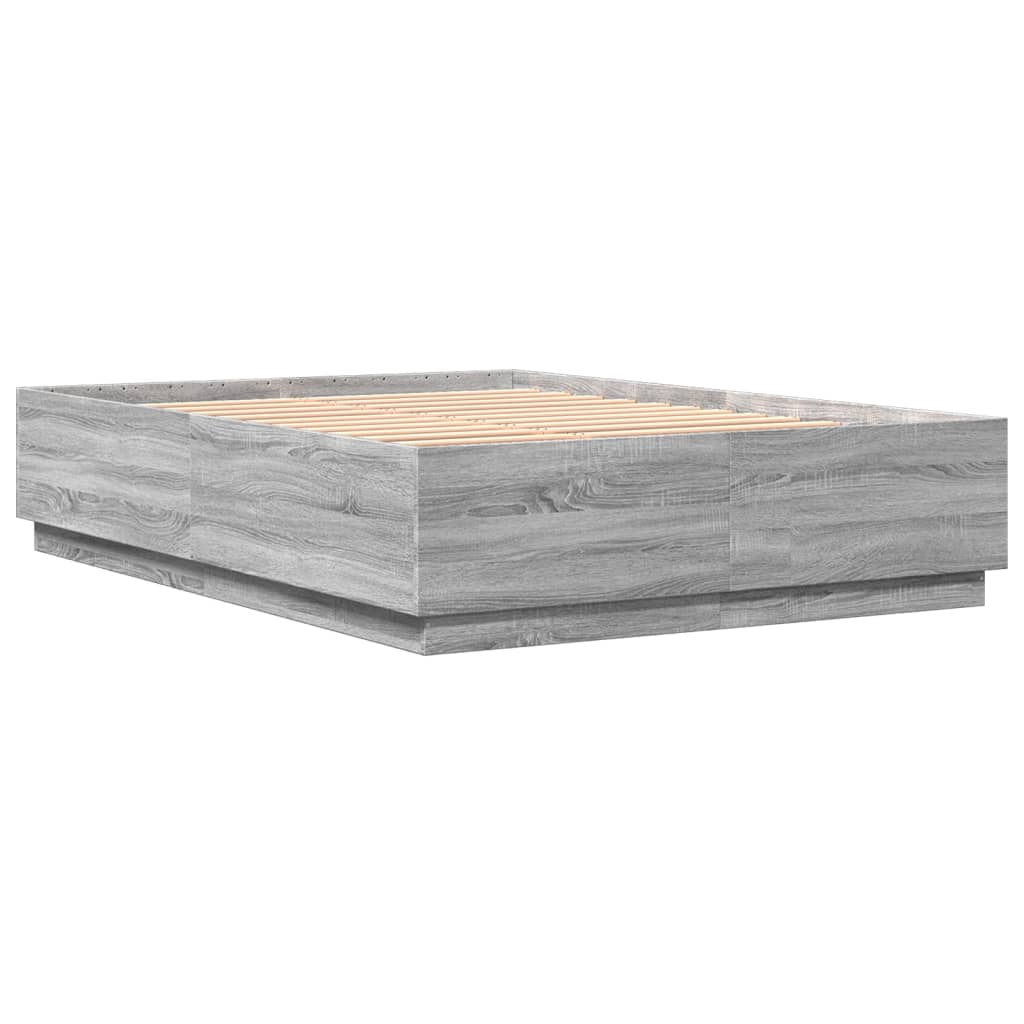 Giroletto Luci LED Grigio Sonoma 120x200 cm Legno Multistrato - homemem39