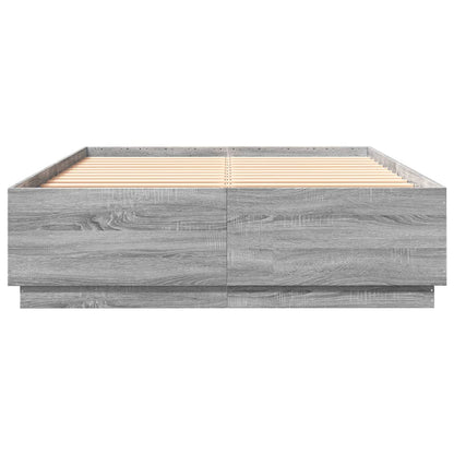 Giroletto Luci LED Grigio Sonoma 120x200 cm Legno Multistrato - homemem39